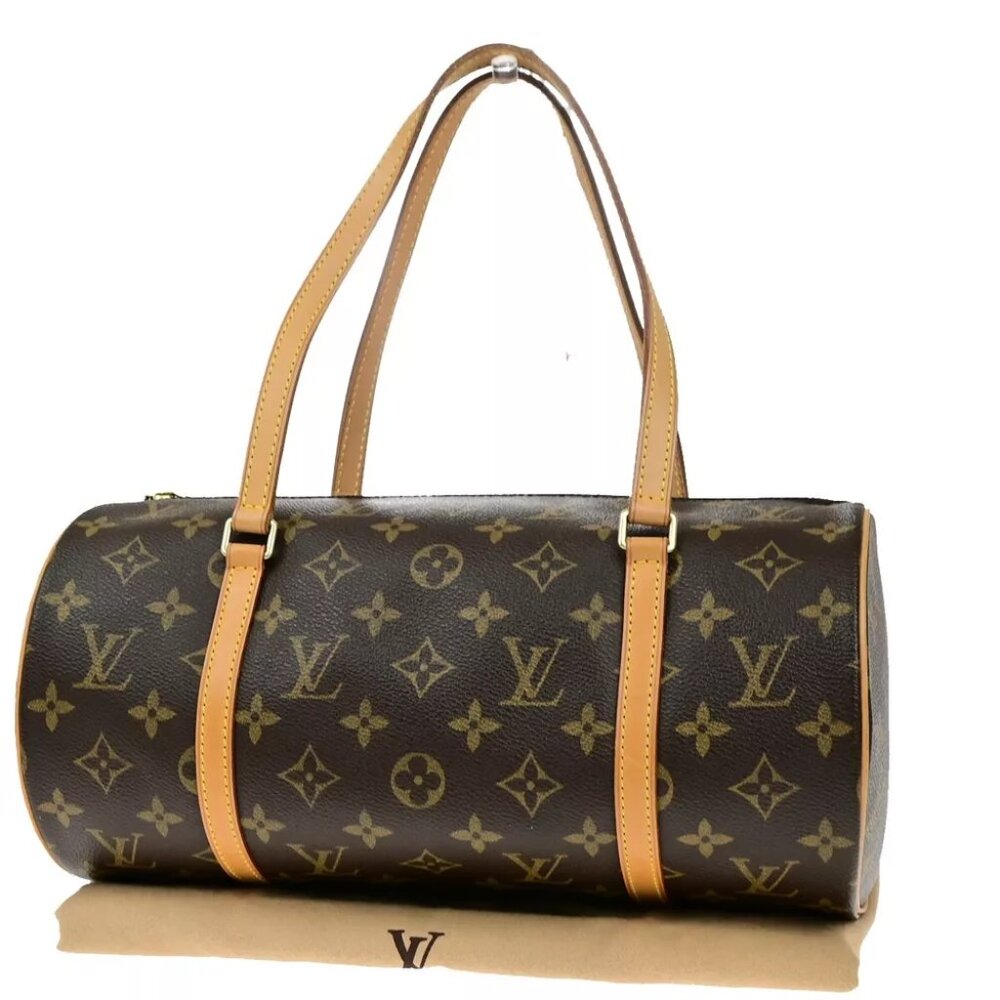 LOUIS VUITTON Logo PAPILLON 30 Hand Bag Monogram Leather Brown M51365 15RK952